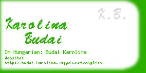 karolina budai business card